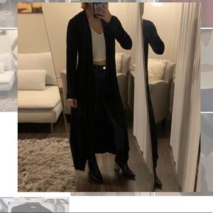Fashion Nova Extra Long Cardigan in Black